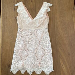 Lush lace overlay dress